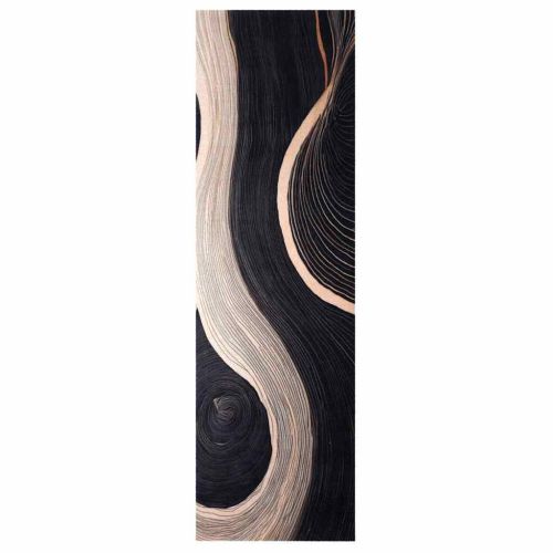 Килим за кухня Черно 150 x 45 см Кадифе