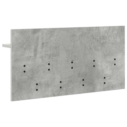Стенен закачалка за палта с рафт Циментено сиво 80 x 40 x 12 cm