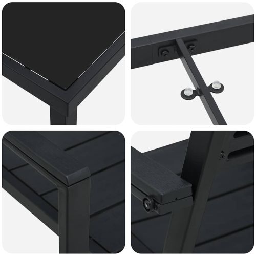 Комплект за хранене в градината 3 pcs Черно