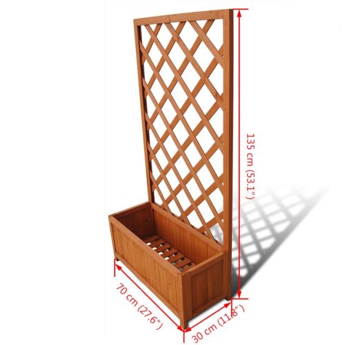 Градински сандък за цветя 70 x 30 x 135 см