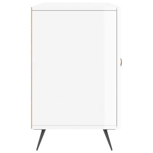 Сайдборд, бял гланц, 100x36x60 см, инженерно дърво