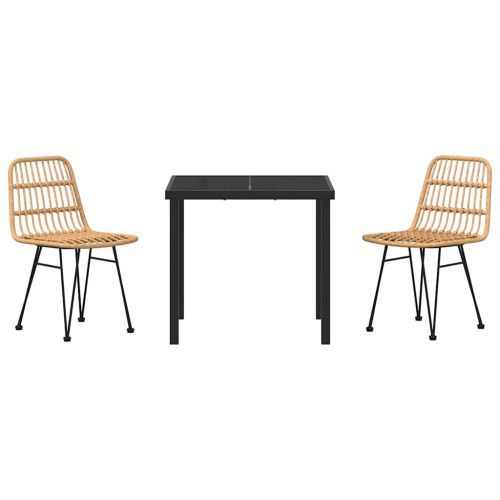 Комплект за хранене в градината 3 pcs Кафяво