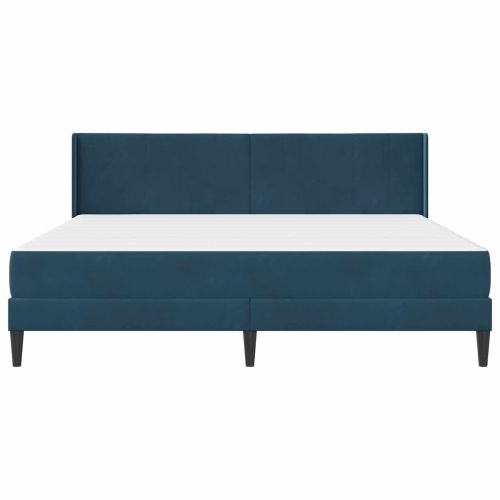 Рамка за легло с матрак с таблото Синьо 180 x 200 cm Кадифе
