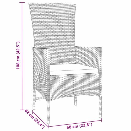 Комплект за хранене в градината 5 pcs Бежово полиратан