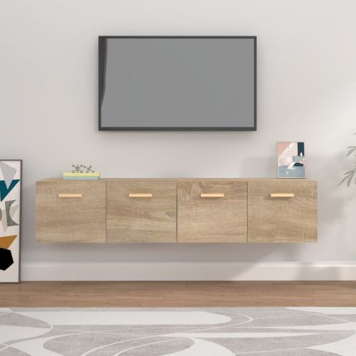 Стенни шкафове 2 бр дъб сонома 80x35x36,5 см инженерно дърво