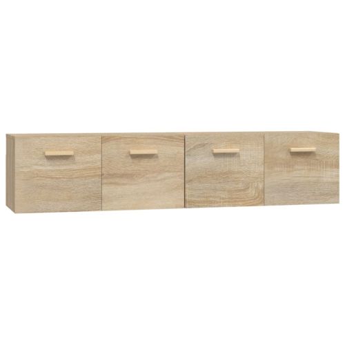 Стенни шкафове 2 бр дъб сонома 80x35x36,5 см инженерно дърво