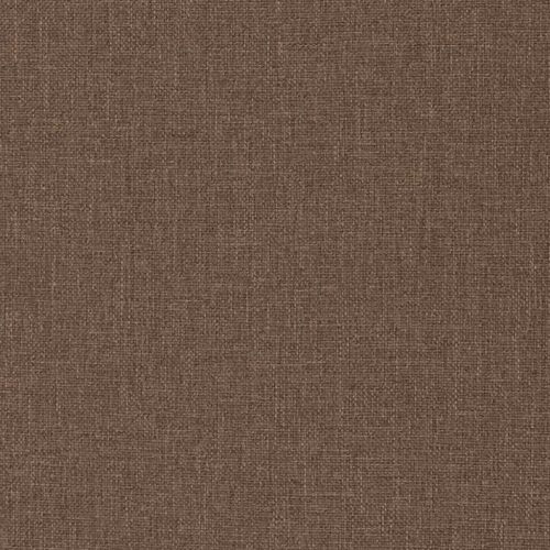 Релаксиращ стол с табуретка, кафяв, плат