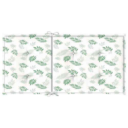 Възглавници за стол с ниска облегалка, 6 бр, на листа, текстил