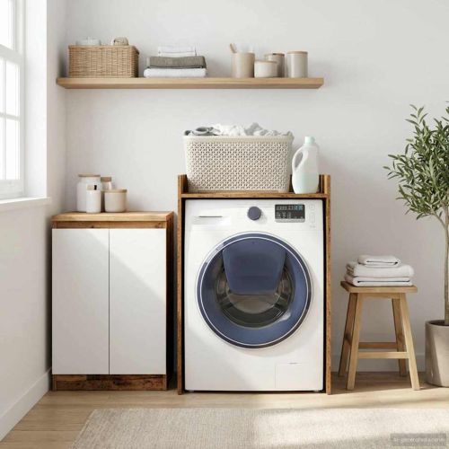 Шкаф за пералня Старо дърво 67,5 x 62 x 97 см Инженерно дърво