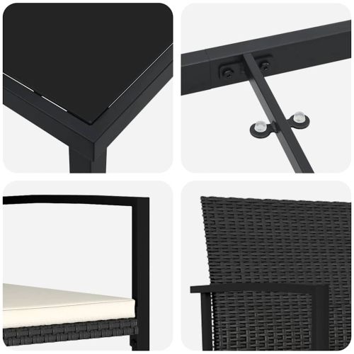 Комплект за хранене в градината 5 pcs Черно