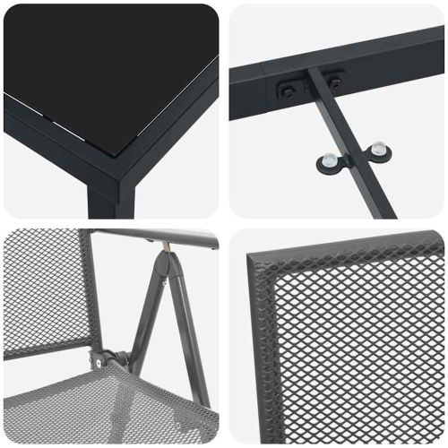 Комплект за хранене в градината 3 pcs Антрацит