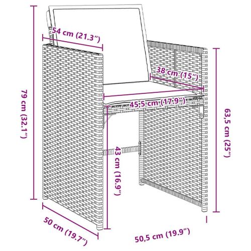 Комплект за хранене в градината 5 pcs Светлосиво полиратан