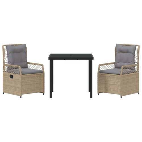 Комплект за хранене в градината 3 pcs Бежов и Светло Сив