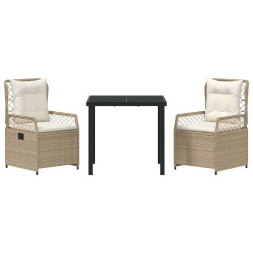 Комплект за хранене в градината 3 pcs Бежов и кремаво бял