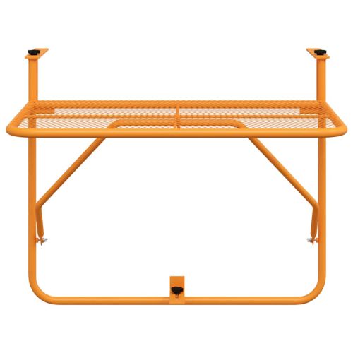 Балконска масичка, жълта, 60x40 см, стомана