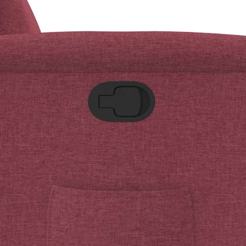 Стол реклайнер, виненочервен, текстил