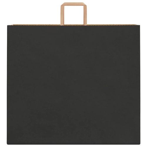 Хартиени торбички 250 бр с дръжки черни 54x15x49 см