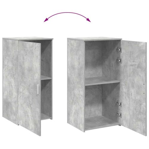 Шкаф за съхранение бетонно сив 50x45x103,5 см инженерно дърво