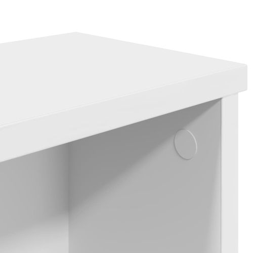 Кухненски стелажи, стифиращи се 2 бр. Бели 50x15x16 см