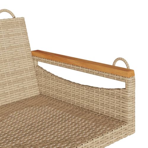 Пейка люлка, бежова, 109x62x40 см, полиратан