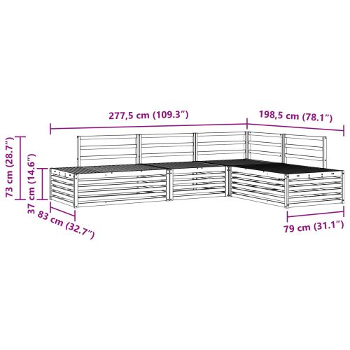 Комплект дивани за открито 4 Брой Естествен
