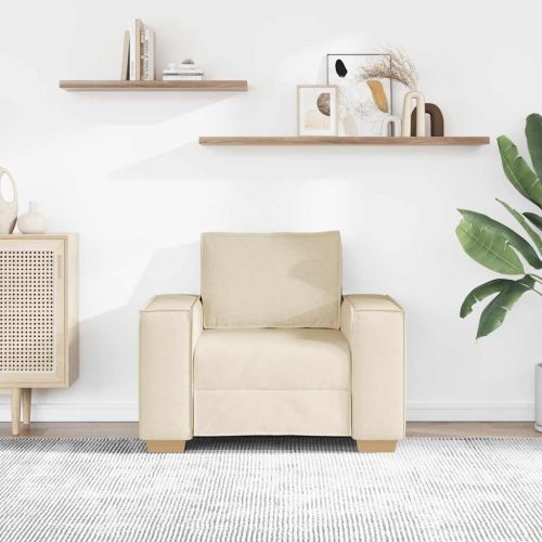 Диван-фотьойл, ленен, 100x78x84 см