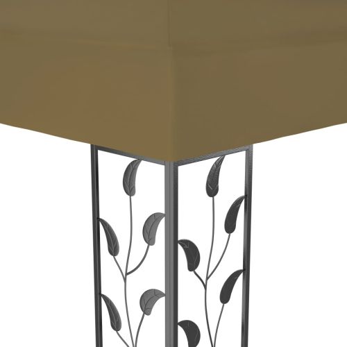 Шатра с двоен покрив, 3x4 м, таупе, 180 г/м²