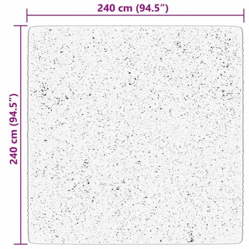 Килим HUARTE с къс косъм, мек и миещ се, кремав, 240x240 см