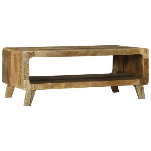 Масичка за кафе Кафяво 90 x 50 x 35 cm Солидно мангово дърво