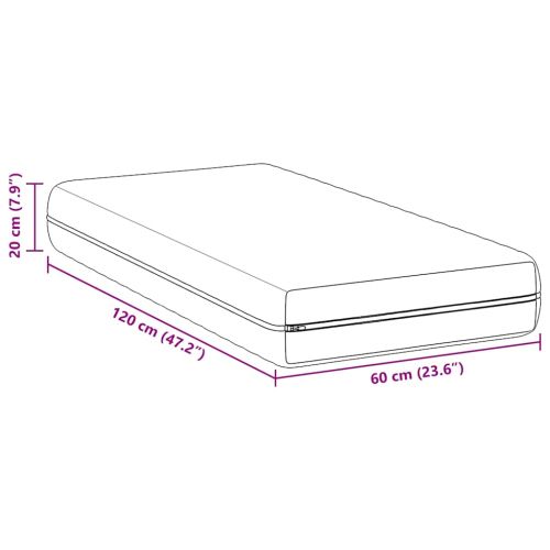 Матрак Бял 60 x 120 cm Калъфче