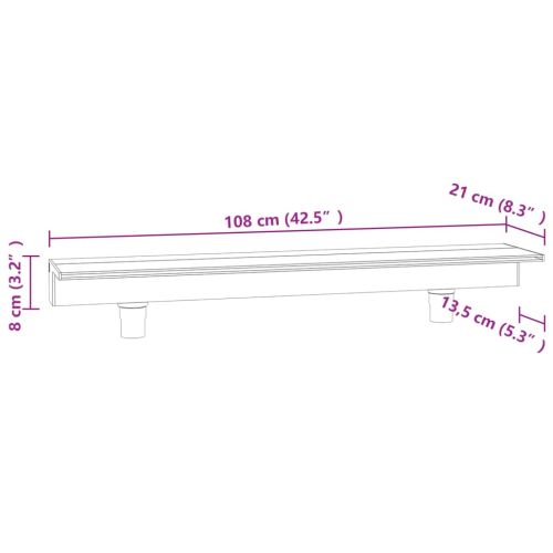 Преливник за водопад с RGB LED, акрил, 108 см