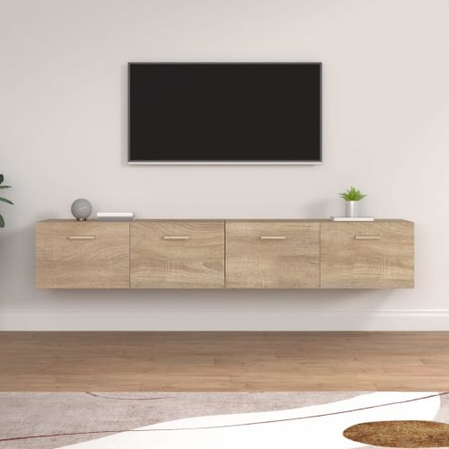 Стенни шкафове 2 бр сонома дъб 100x36,5x35 см инженерно дърво