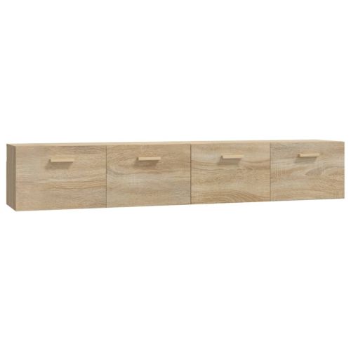 Стенни шкафове 2 бр сонома дъб 100x36,5x35 см инженерно дърво