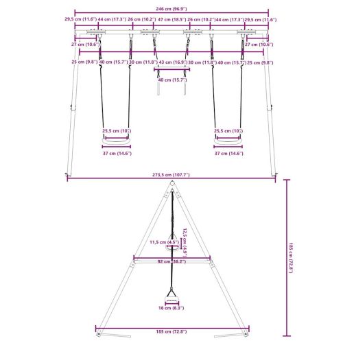 Външен комплект с люлки и трапец