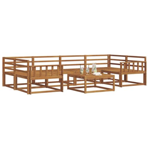 Комплект дивани за открито 7 pcs Естествен