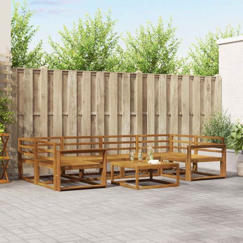 Комплект дивани за открито 7 pcs Естествен