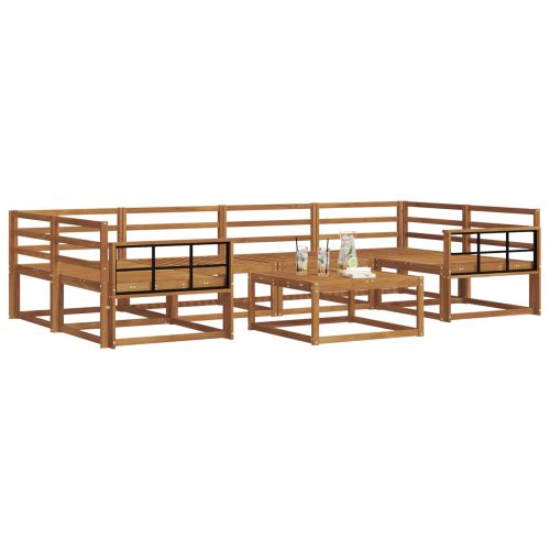 Комплект дивани за открито 7 pcs Естествен