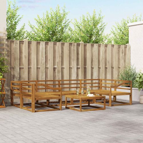 Комплект дивани за открито 7 pcs Естествен