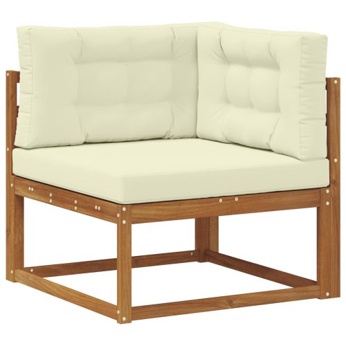 Комплект дивани за открито 7 pcs Натурален и Крема