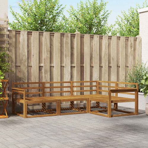 Комплект дивани за открито 4 pcs Естествен