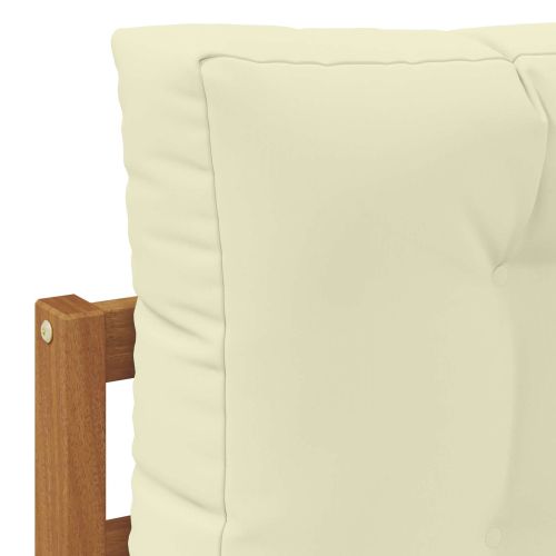 Комплект дивани за открито 4 pcs Натурален и Крема