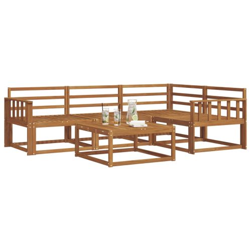 Комплект дивани за открито 5 pcs Естествен