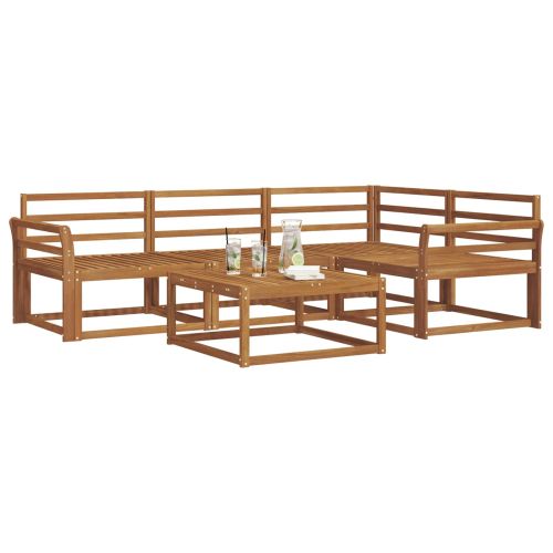 Комплект дивани за открито 5 pcs Естествен