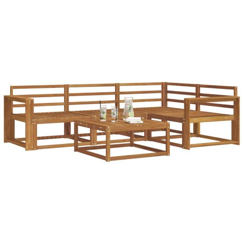 Комплект дивани за открито 5 pcs Естествен