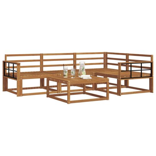 Комплект дивани за открито 5 pcs Естествен