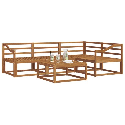 Комплект дивани за открито 5 pcs Естествен