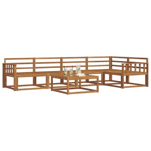 Комплект дивани за открито 6 pcs Натурално