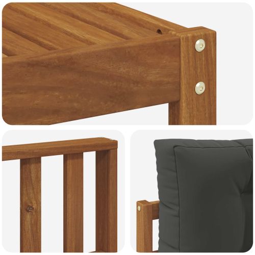 Комплект дивани за открито 6 pcs Натурален и Антрацит