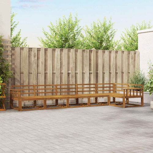 Комплект дивани за открито 6 pcs Натурално