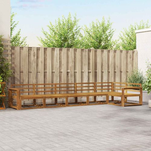 Комплект дивани за открито 6 pcs Натурално